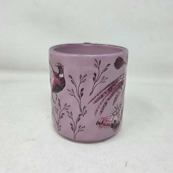 New Anthropologie Elin lilac harvest mug with birds & butterflies - Picture 3 of 8